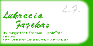 lukrecia fazekas business card